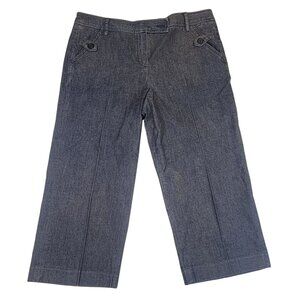 Sandro Sportswear Cropped Pants Grey Womens Size 10 Cotton Blend